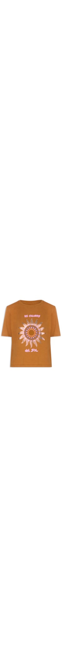 Camiseta Feminina Box Colories Del Sol - Marrom
