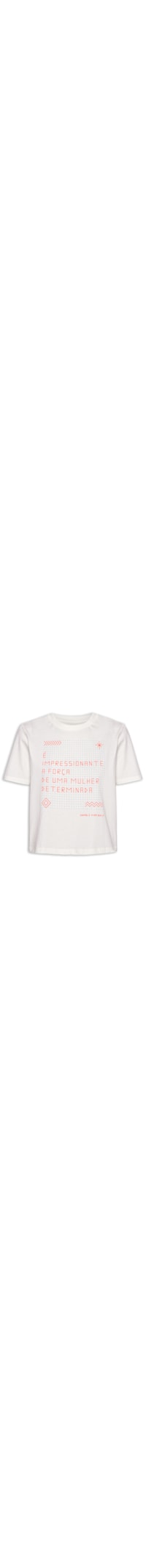 Camiseta Feminina Box Determinada - Branco