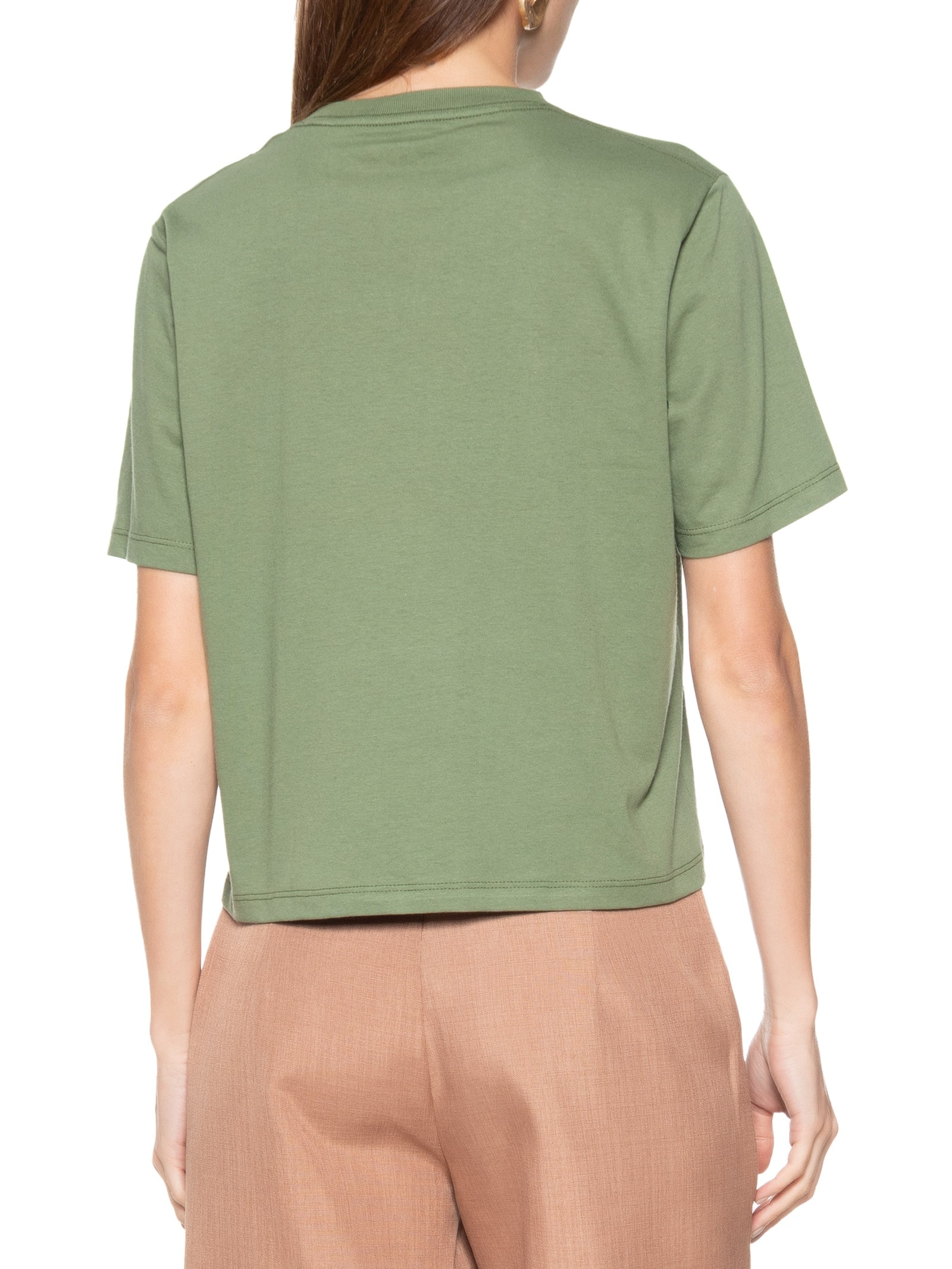 Camiseta Feminina Box La Passion Bordada Verde Cantão