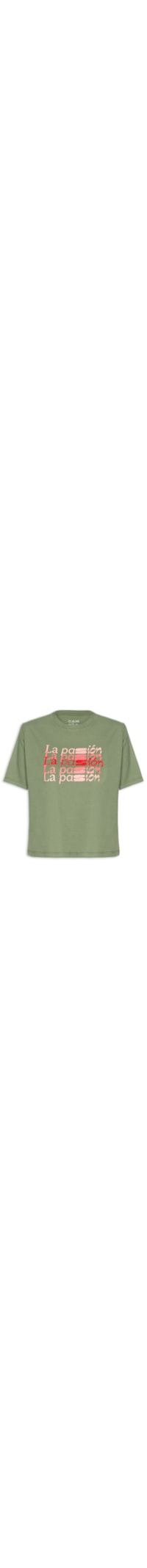 Camiseta Feminina Box La Passion Bordada - Verde