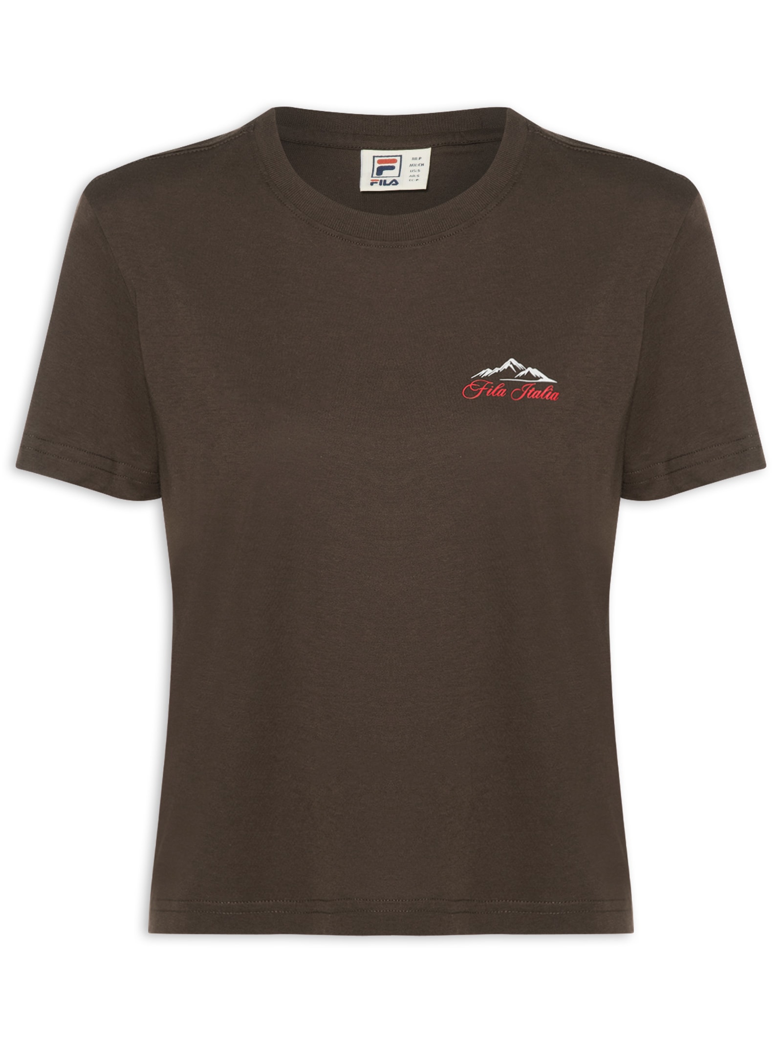 Camiseta Feminina Box Piemonte Ag Marrom Fila