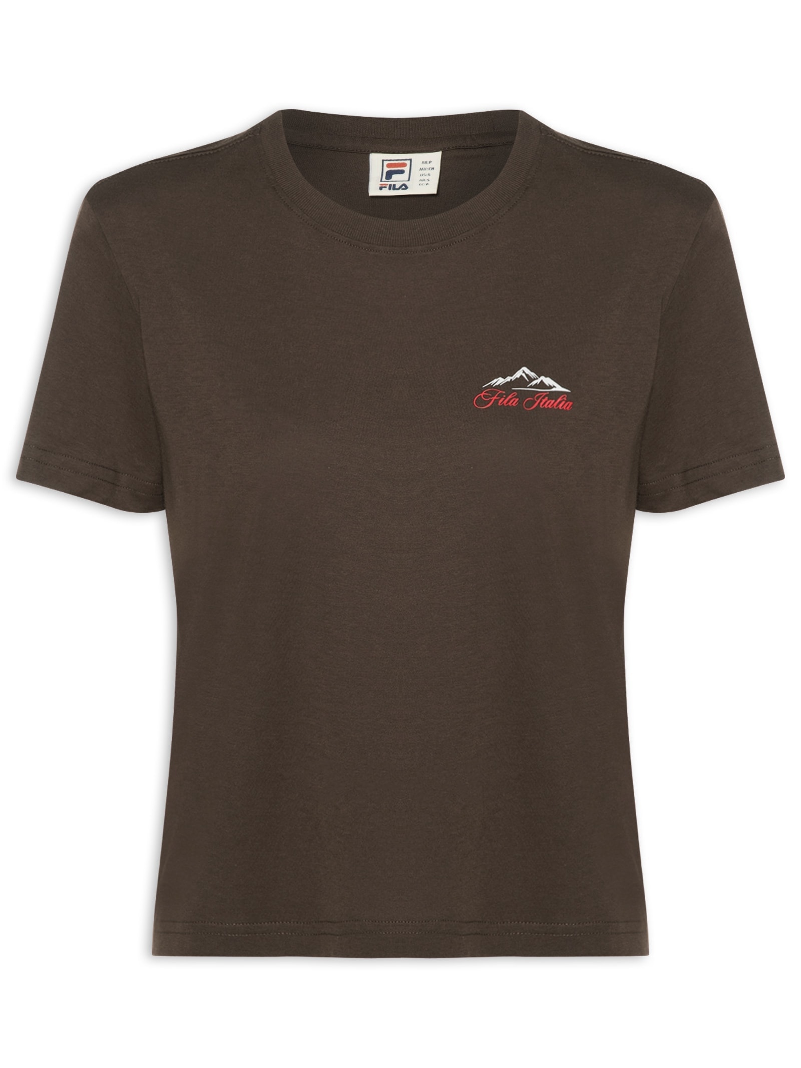 Camiseta Feminina Box Piemonte Ag Marrom Fila