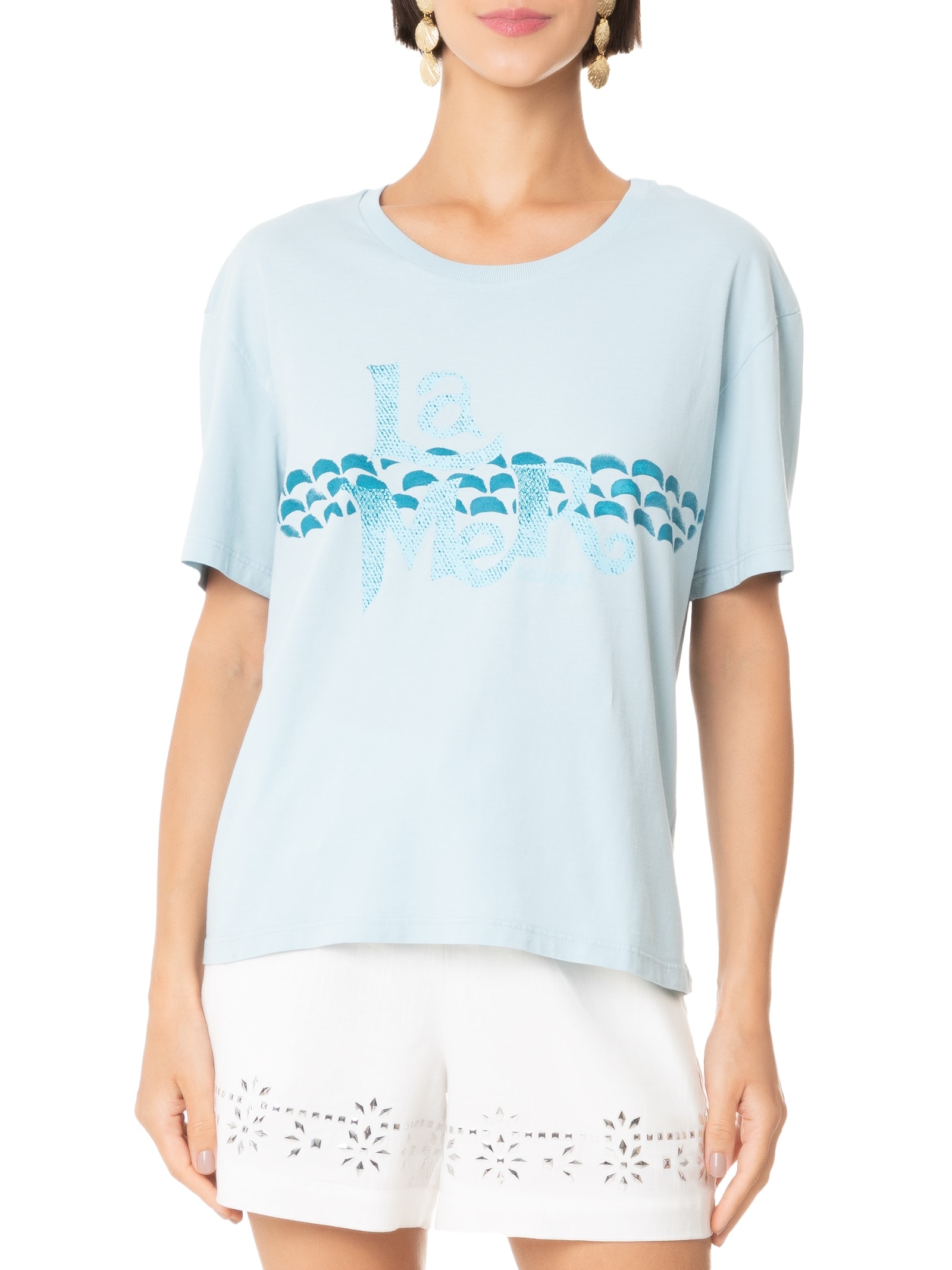 Camiseta Feminina Boxe La Mer Azul Salinas