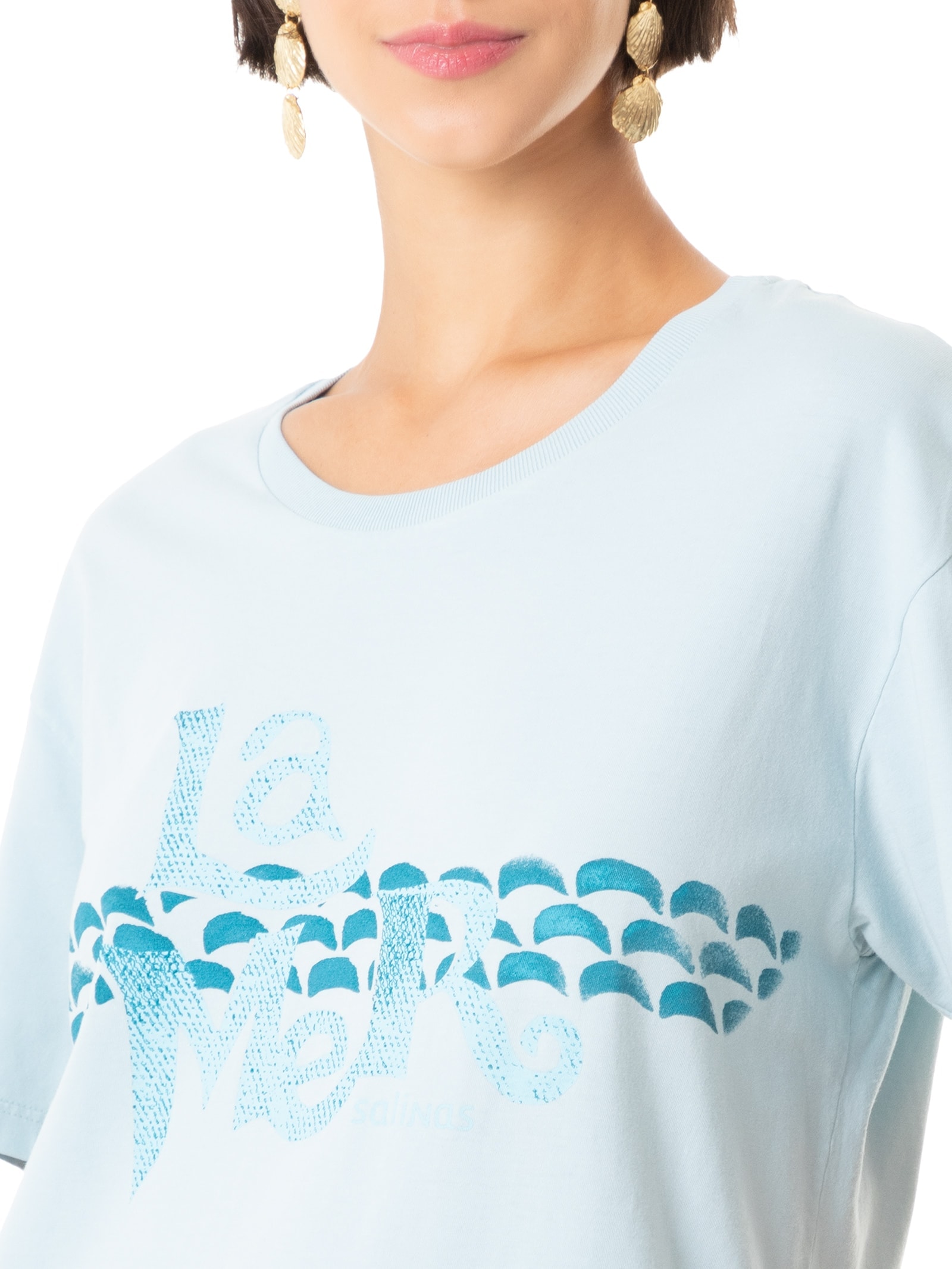 Camiseta Feminina Boxe La Mer Azul Salinas