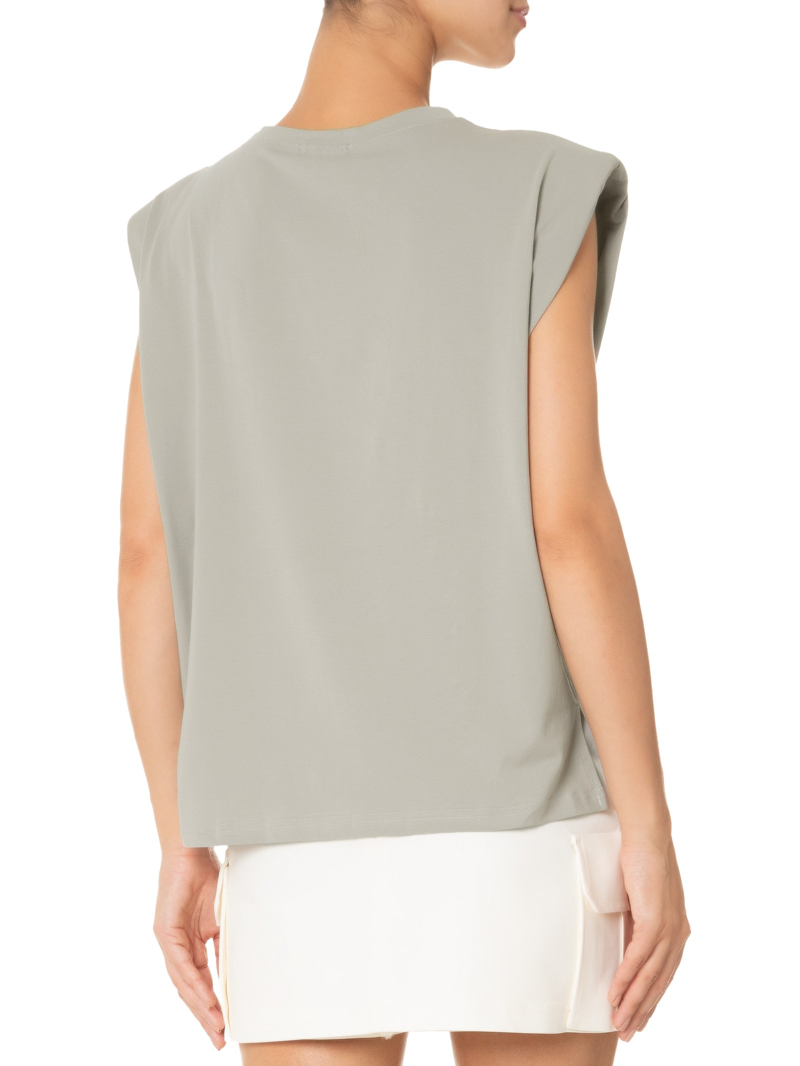 Camiseta Feminina Boxy Tank Cinza Market 33