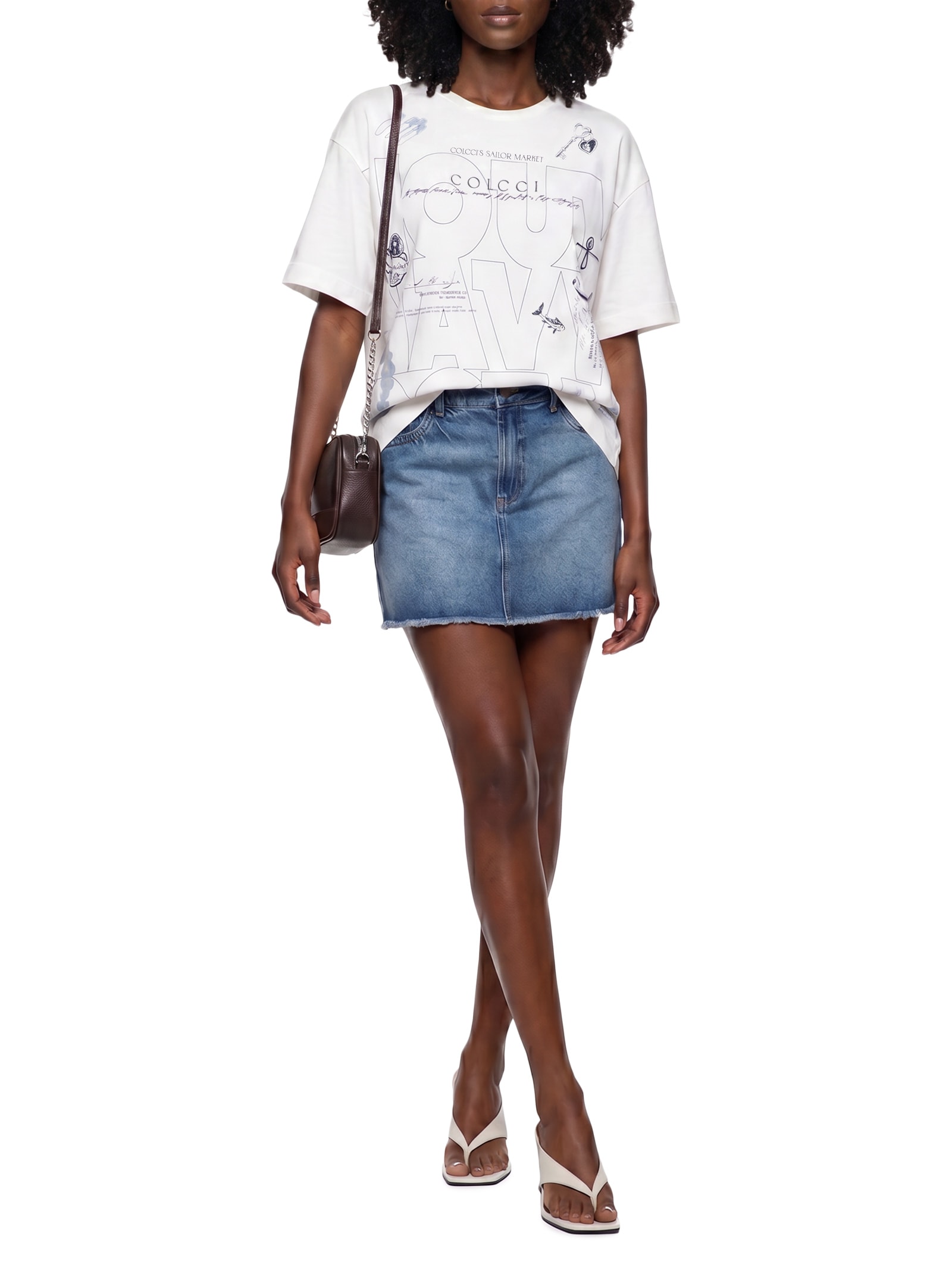 Camiseta Feminina Branco Colcci