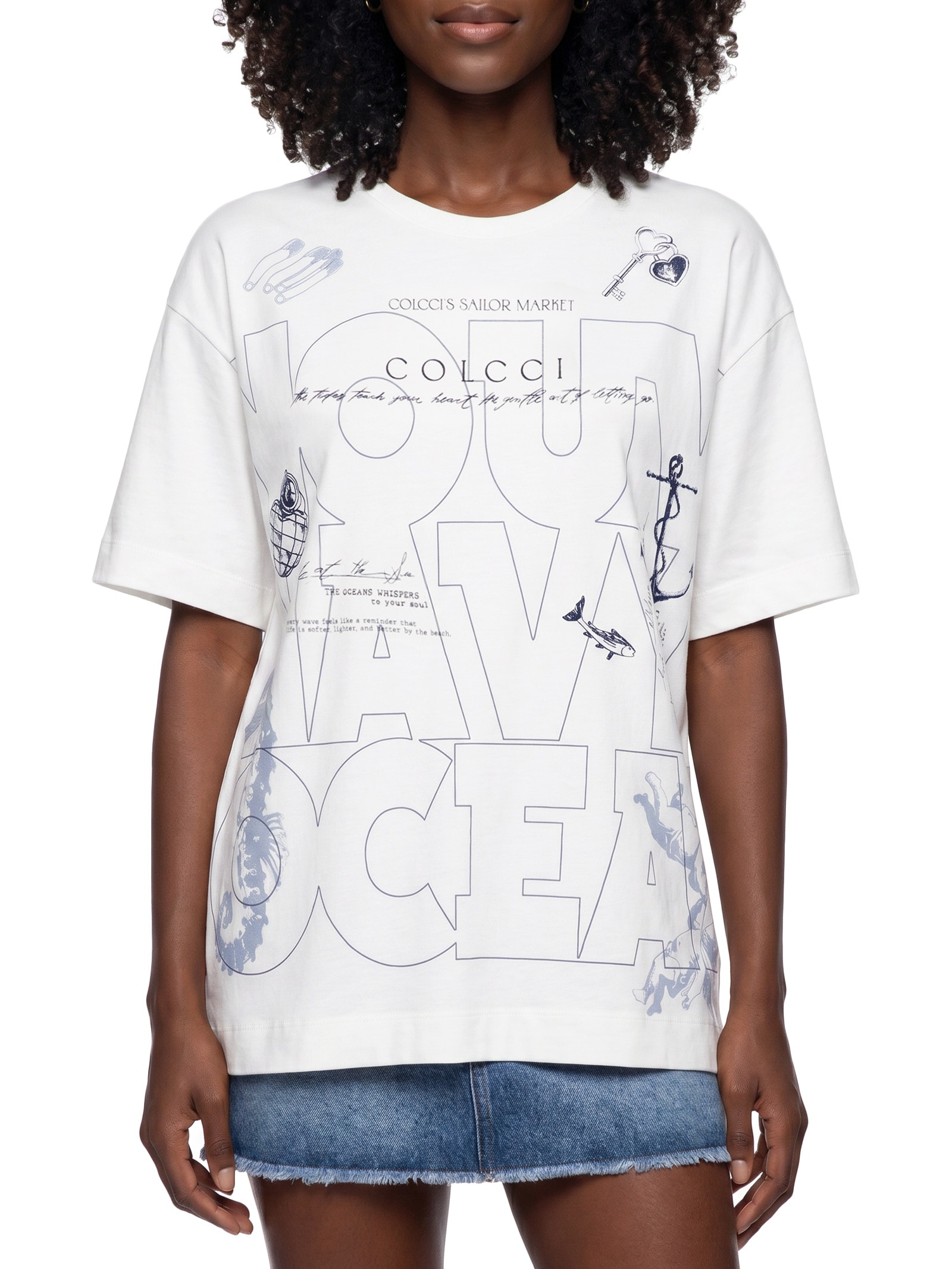 Camiseta Feminina Branco Colcci