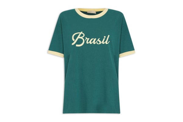Camiseta Feminina Brasil - Verde