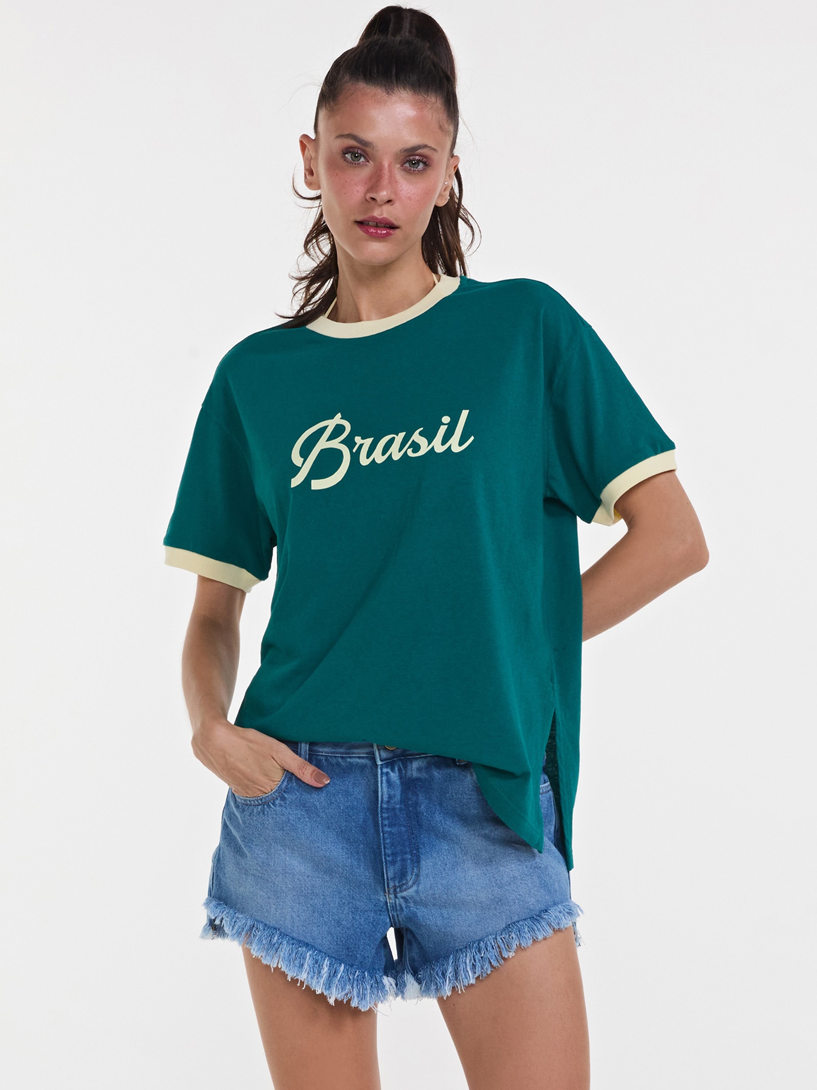 Camiseta Feminina Brasil Verde Triya