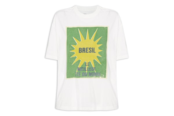 Camiseta Feminina Bresil - Off White