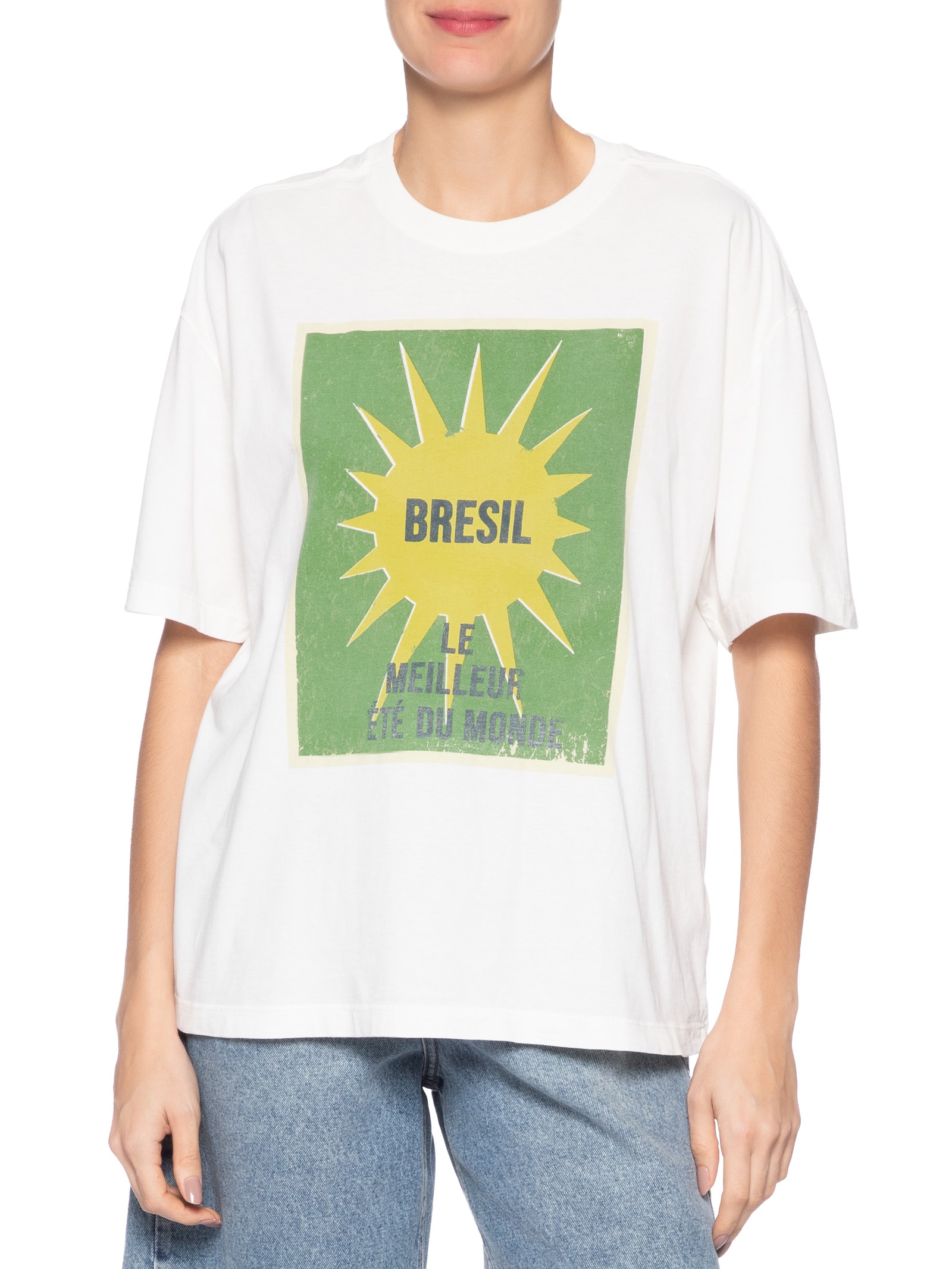 Camiseta Feminina Bresil Off White Animale Jeans