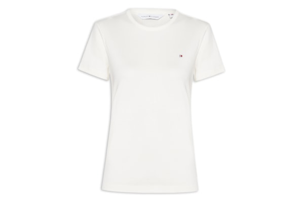 Camiseta Feminina C NK Rib 1x1 Pima Cotton - Branco