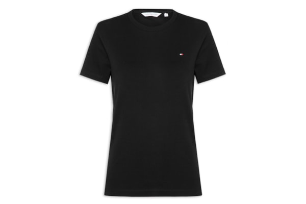 Camiseta Feminina C NK Rib 1x1 Pima Cotton - Preto