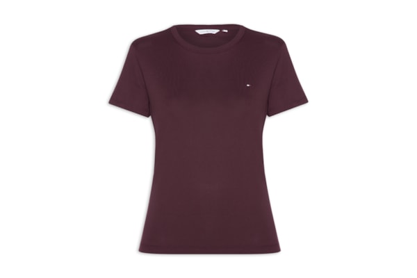 Camiseta Feminina C NK Rib 1x1 Pima Cotton - Vermelho