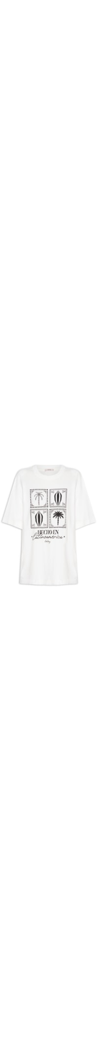Camiseta Feminina Cacao Palme - Branco