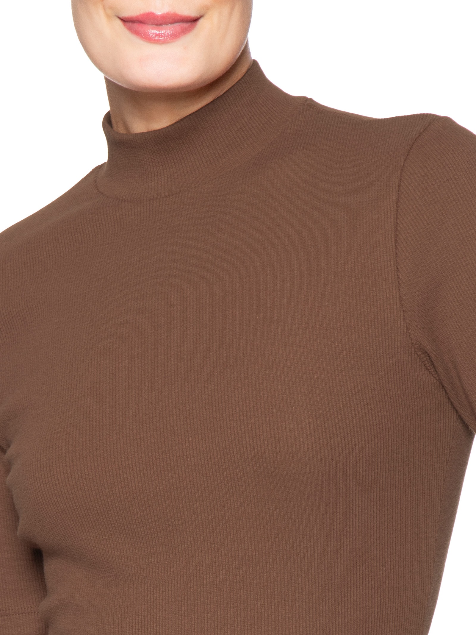 Camiseta Feminina Canelada Marrom Forum