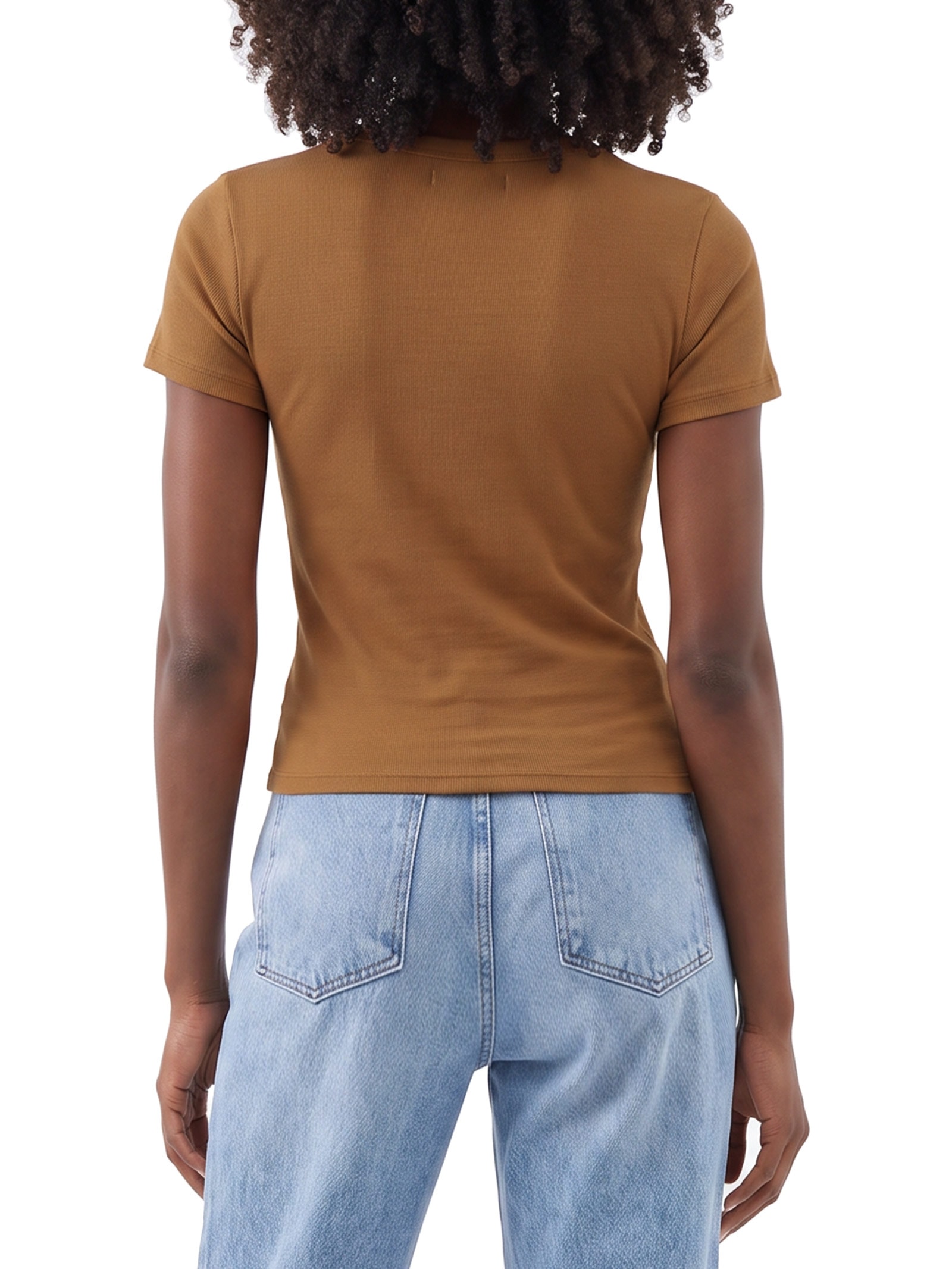 Camiseta Feminina Canelada Marrom Colcci