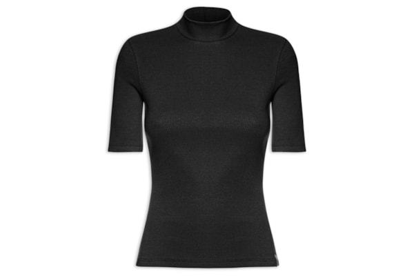 Camiseta Feminina Canelada - Preto