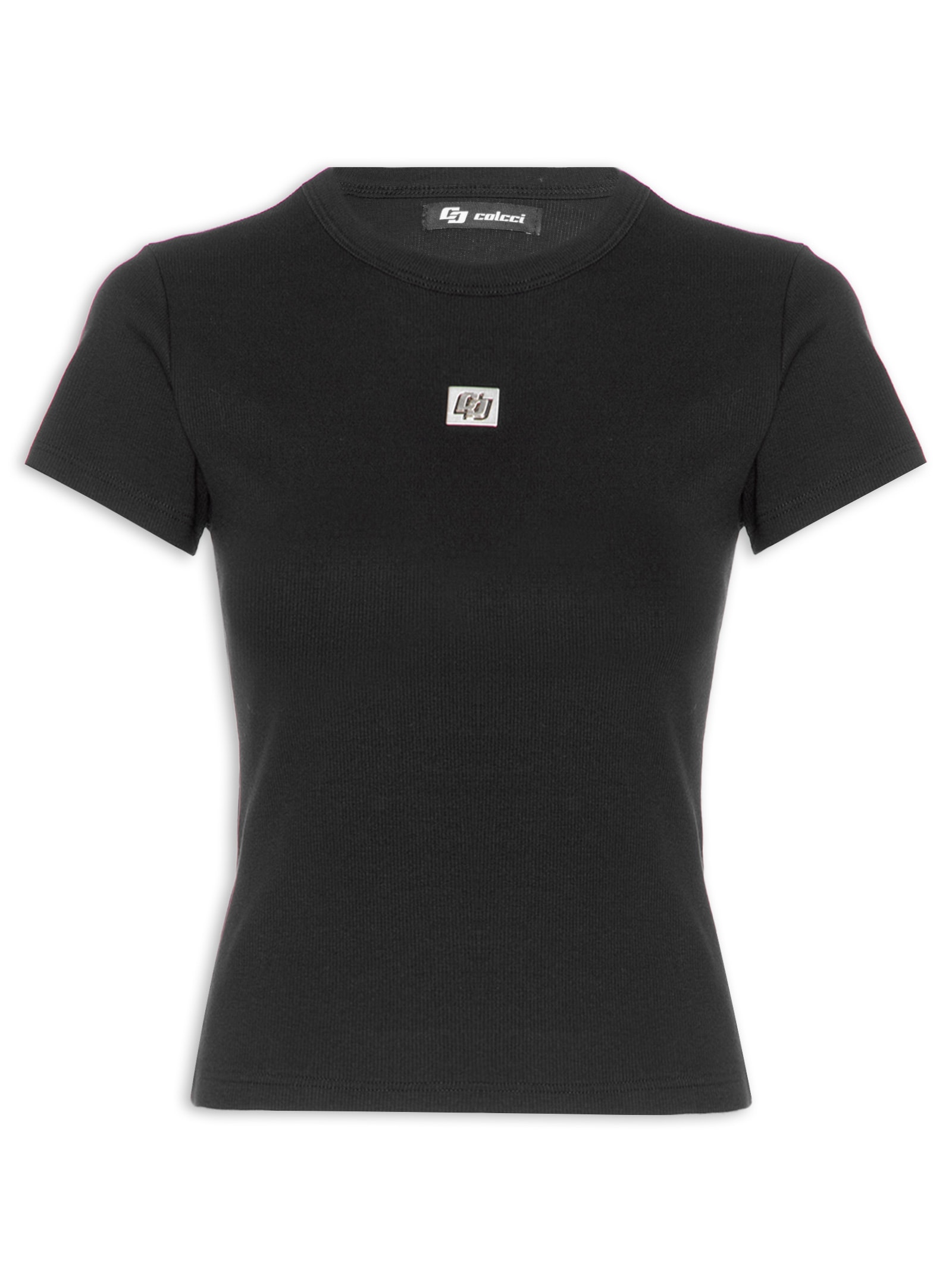 Camiseta Feminina Canelada Preto Colcci