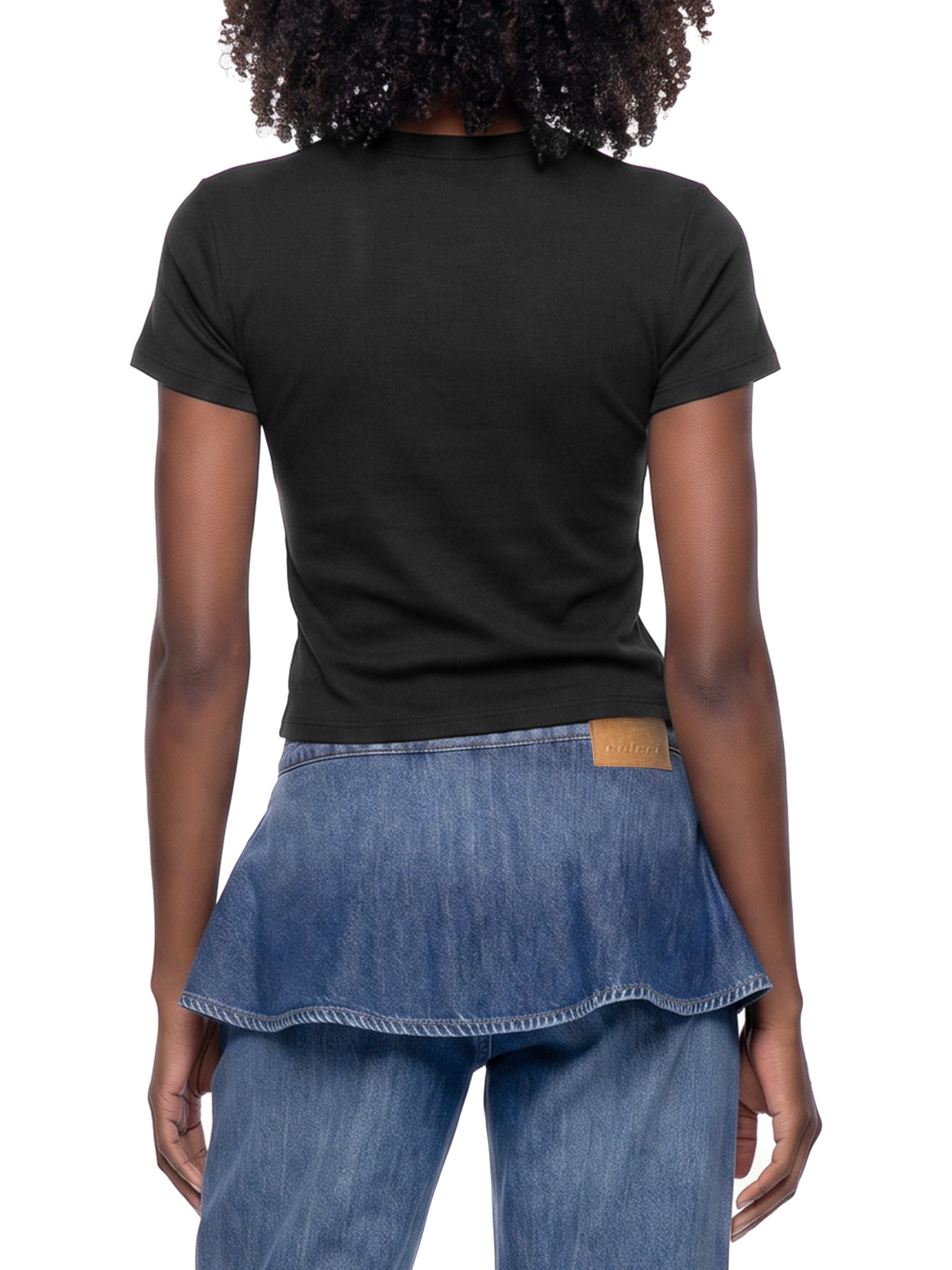 Camiseta Feminina Canelada Preto Colcci
