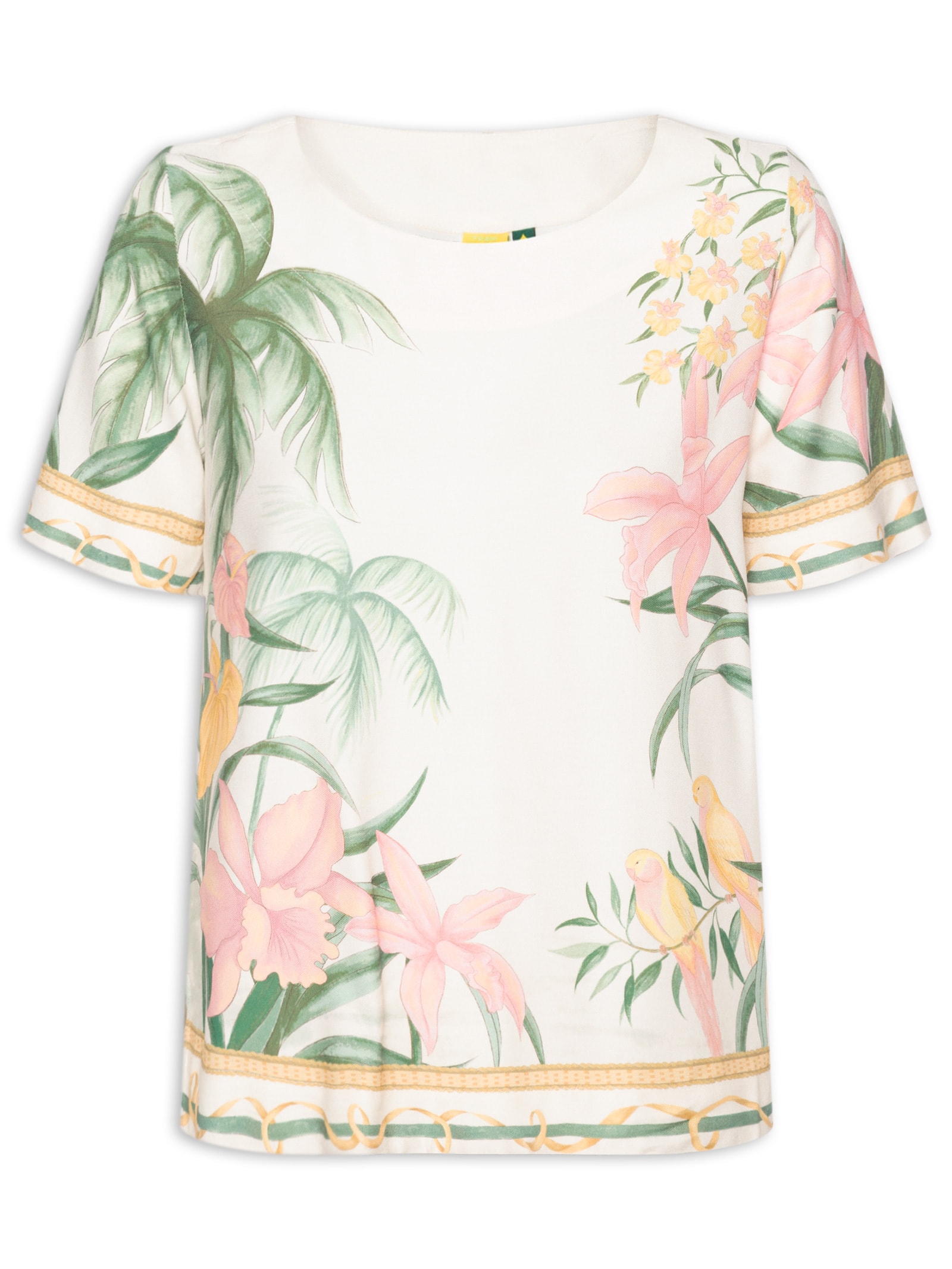 Camiseta Feminina Capri Off White Farm