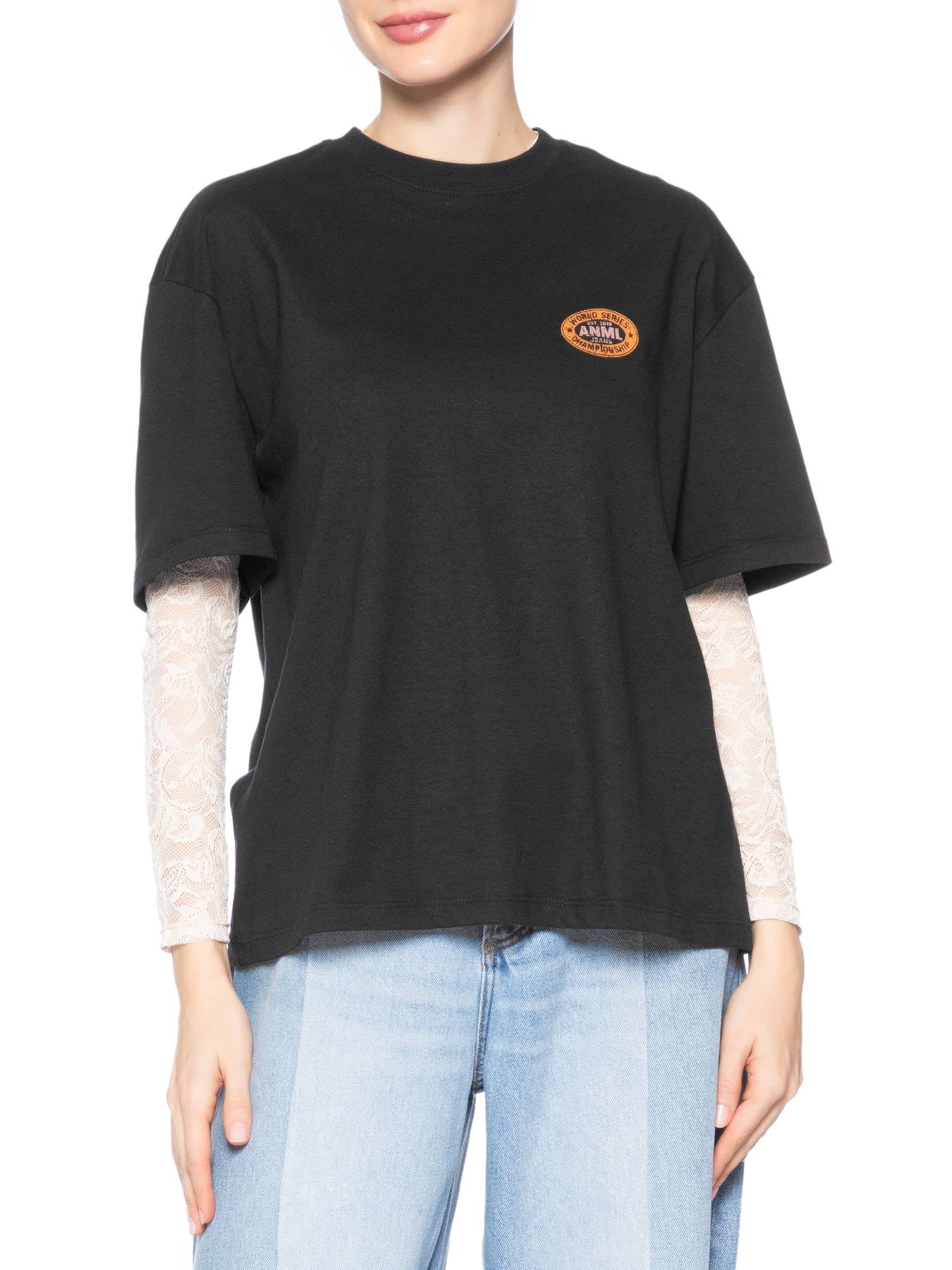 Camiseta Feminina Championship Preto Animale Jeans