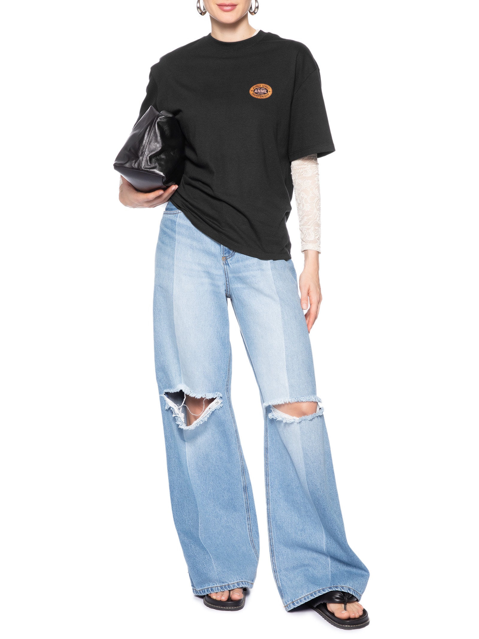 Camiseta Feminina Championship Preto Animale Jeans