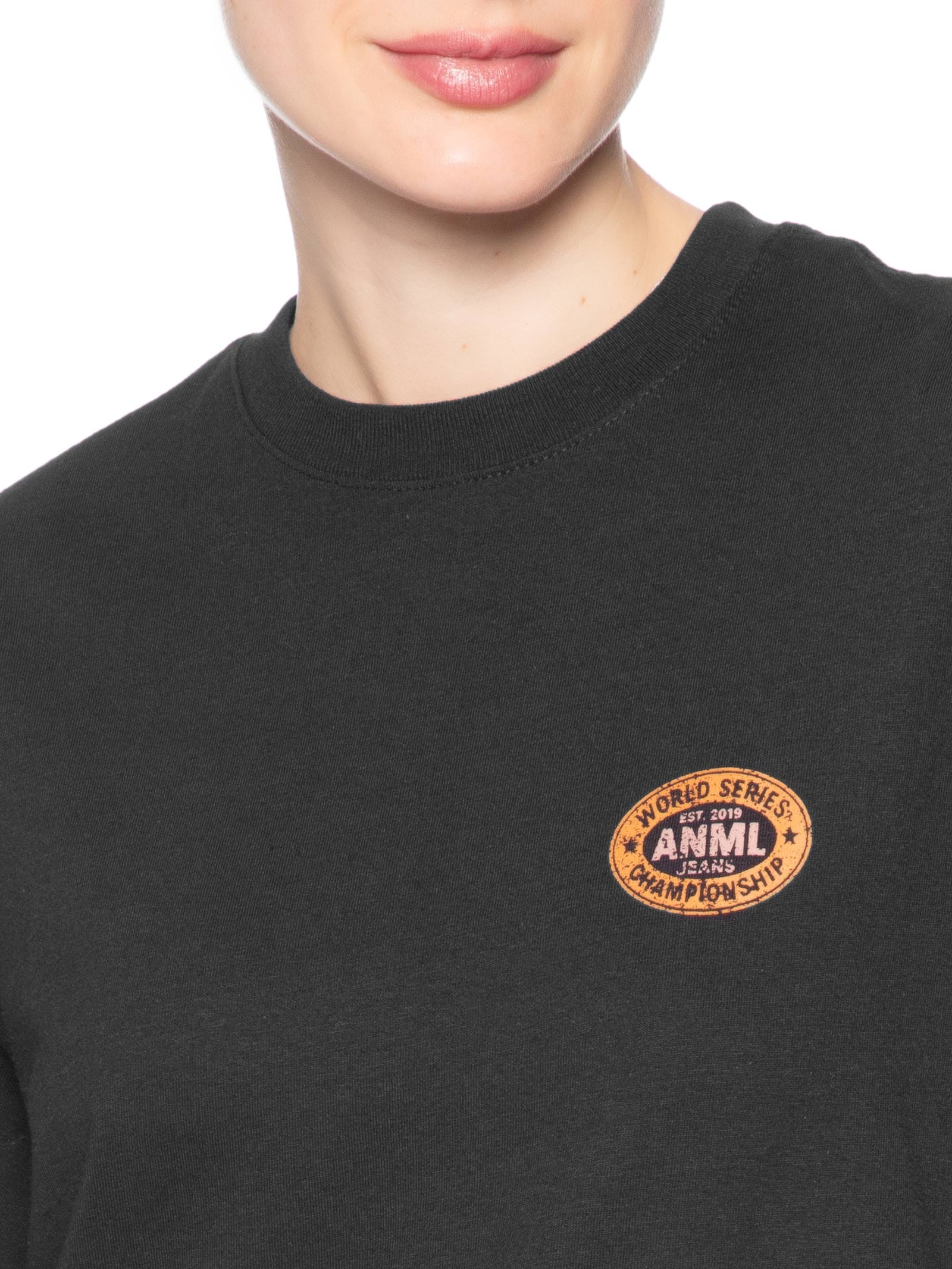 Camiseta Feminina Championship Preto Animale Jeans