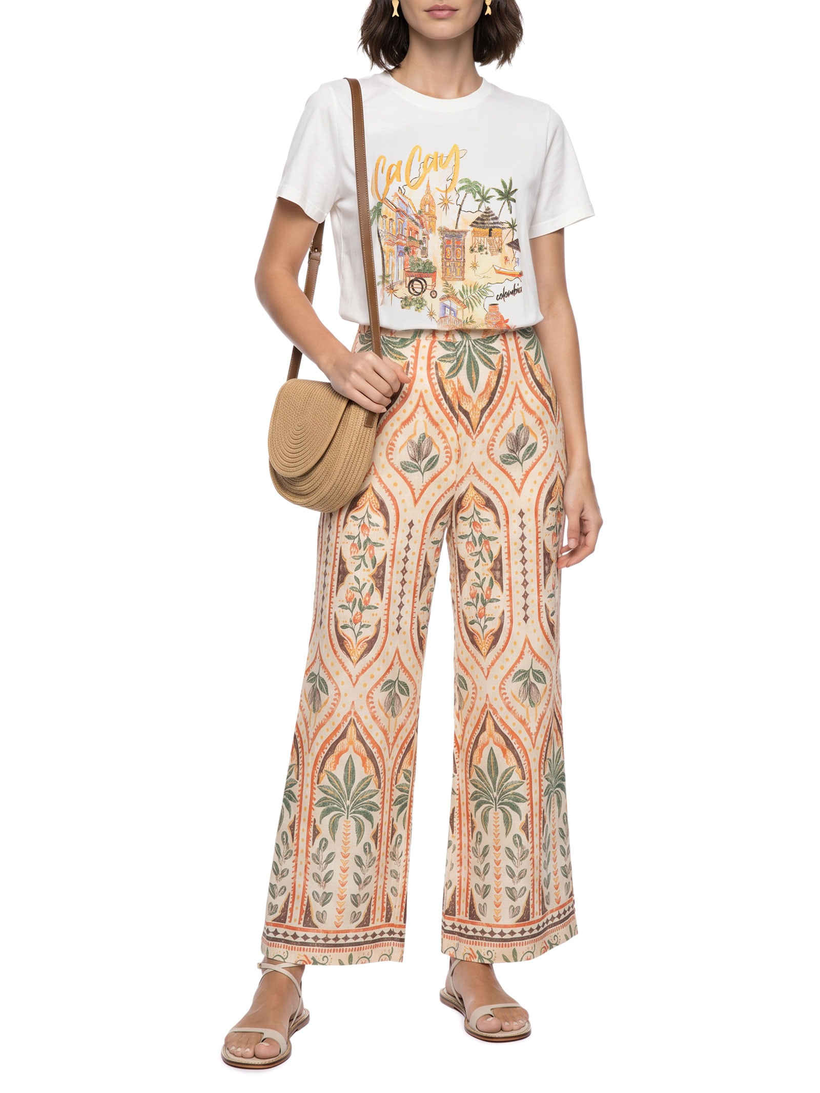 Camiseta Feminina Ciudad Branco Cacay