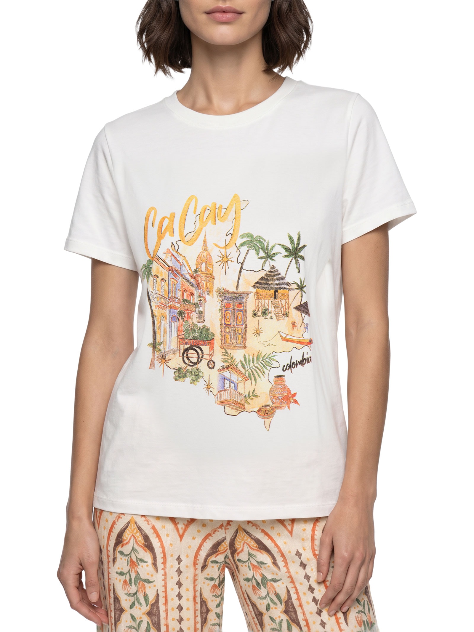 Camiseta Feminina Ciudad Branco Cacay