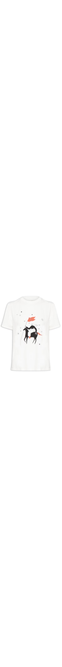 Camiseta Feminina Classic Bordada Galope - Branco