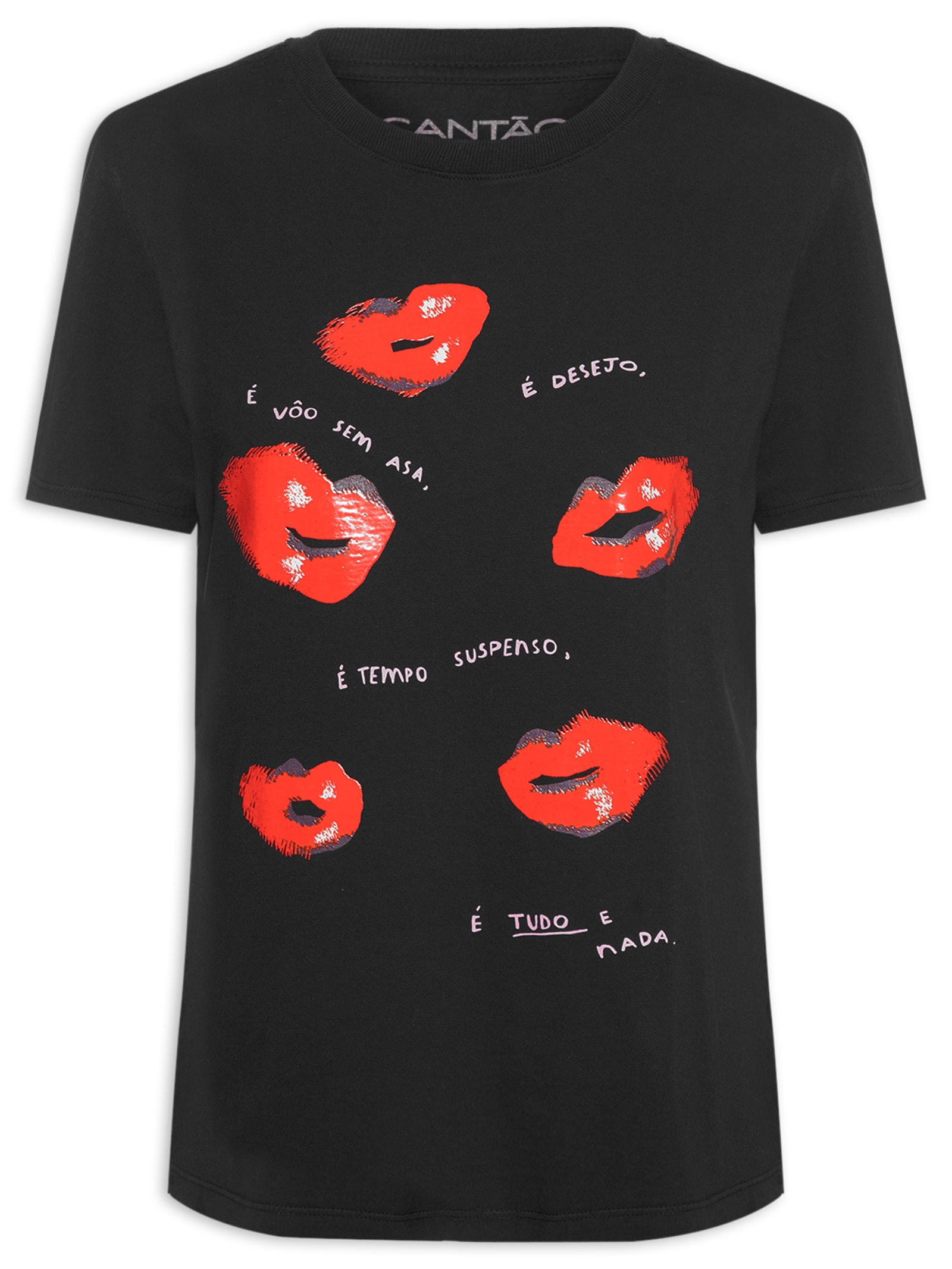 Camiseta Feminina Classic Desejo Preto Cantão