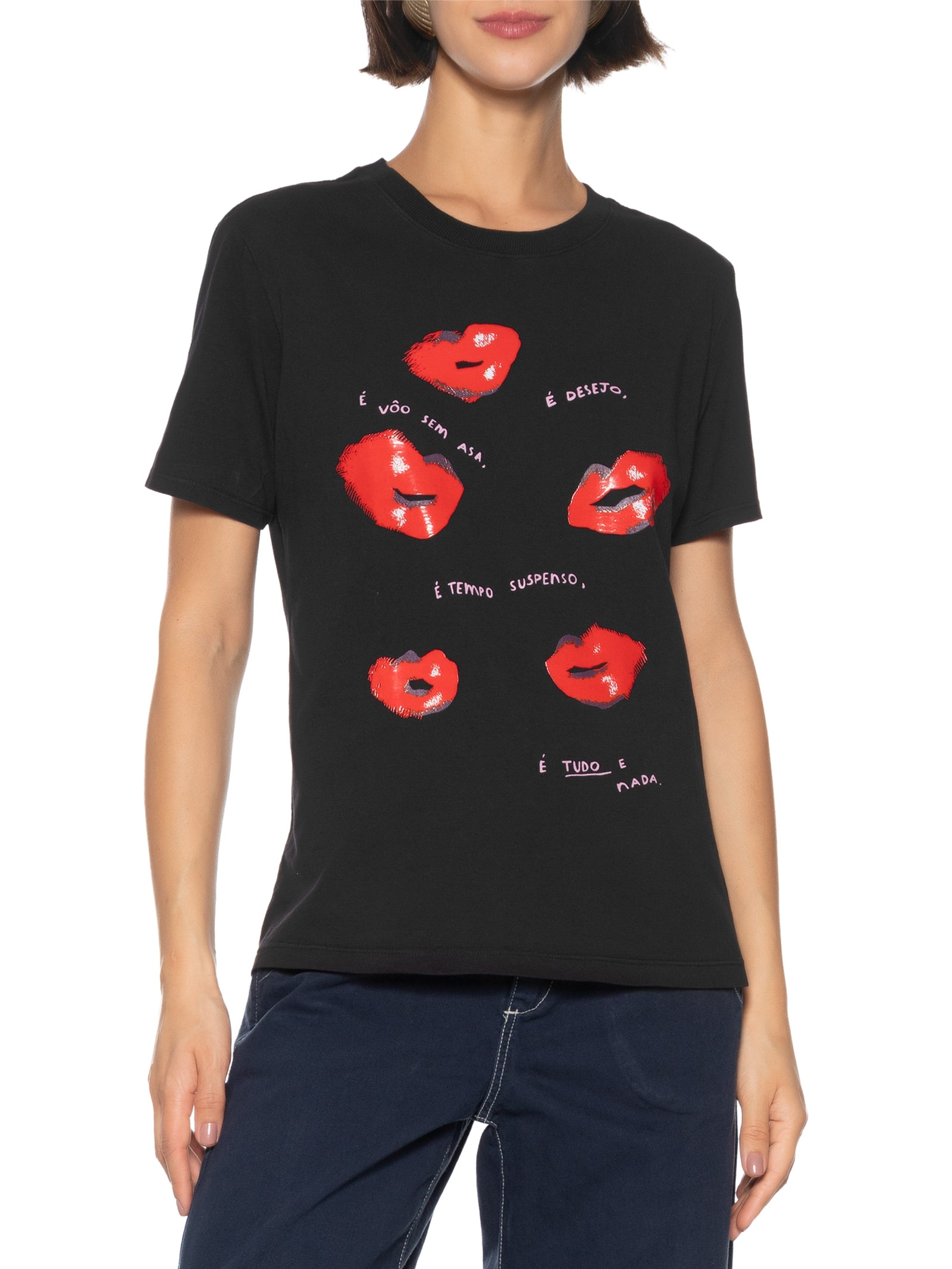 Camiseta Feminina Classic Desejo Preto Cantão