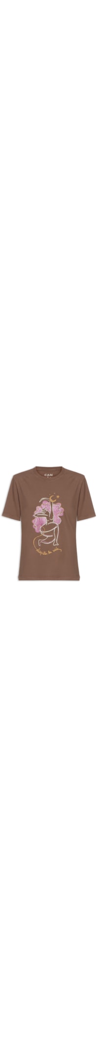 Camiseta Feminina Classic Desfruta La Vida - Marrom