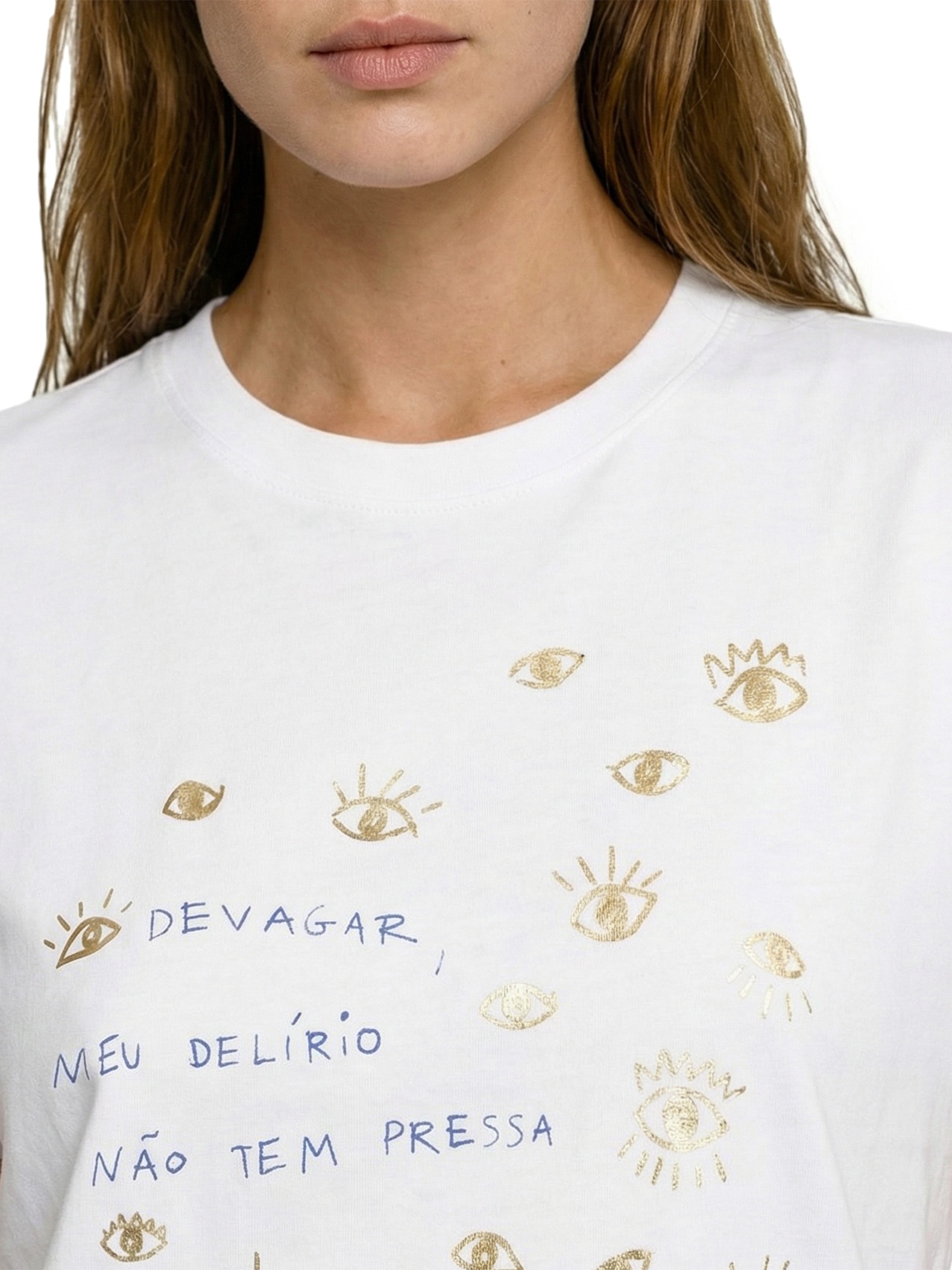 Camiseta Feminina Classic Devagar Branco Cantão