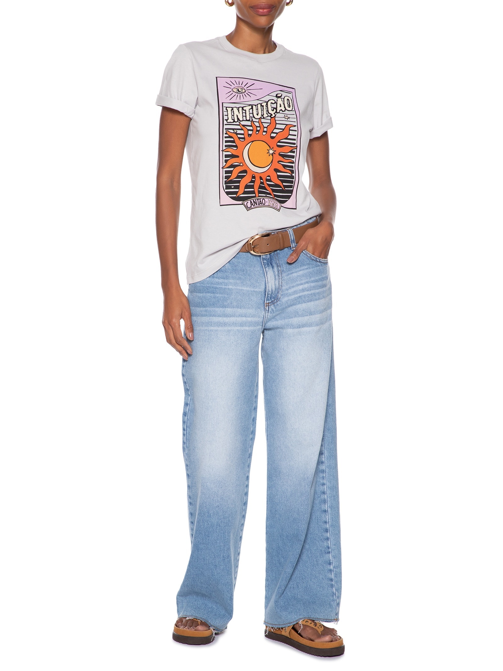 Camiseta Feminina Classic Intuição Branco Cantão