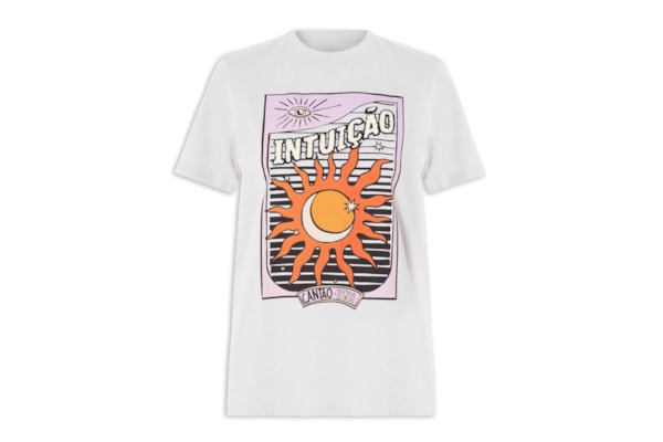 Camiseta Feminina Classic Intuição - Branco