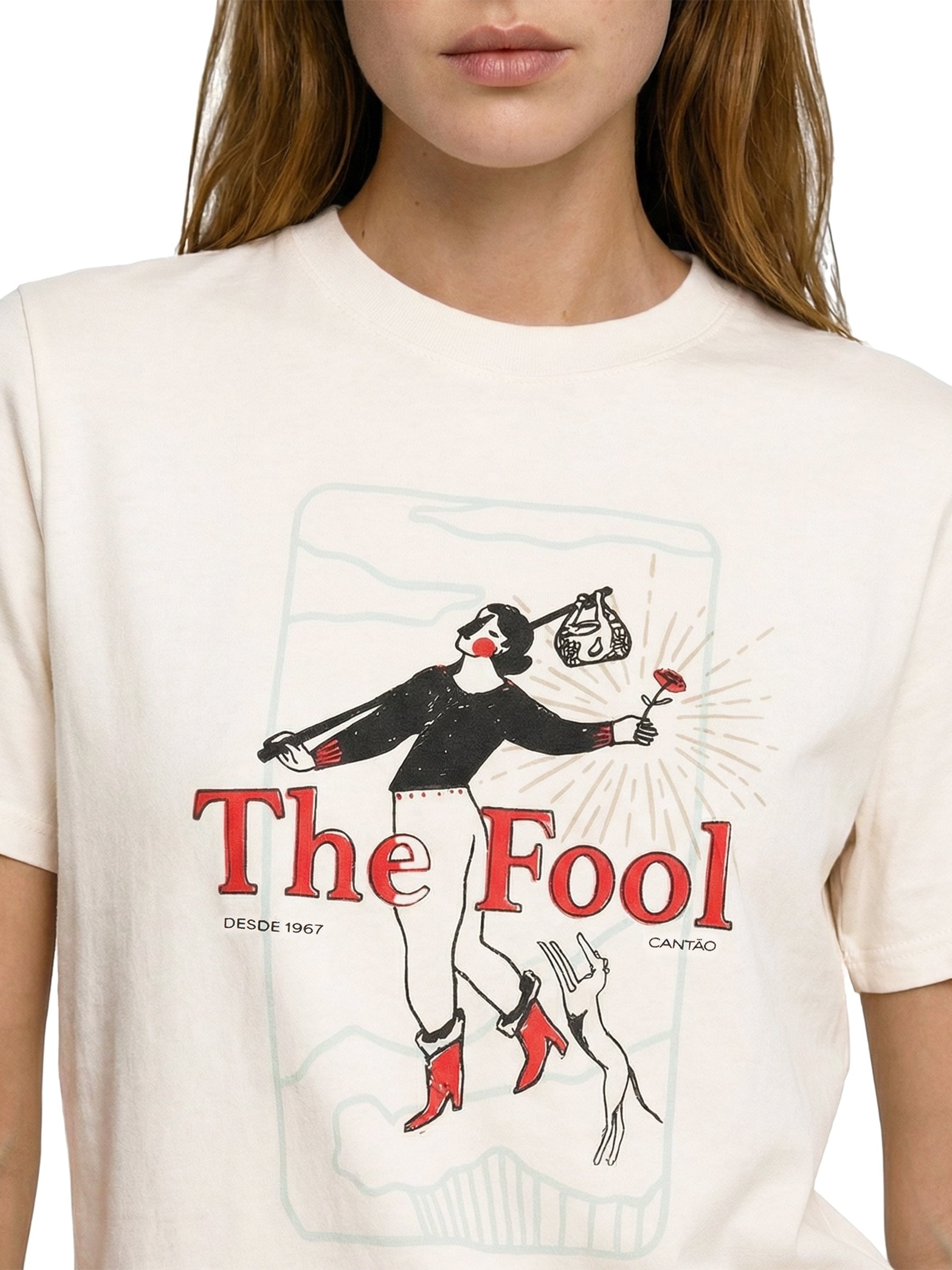 Camiseta Feminina Classic Patch The Fool Bege Cantão
