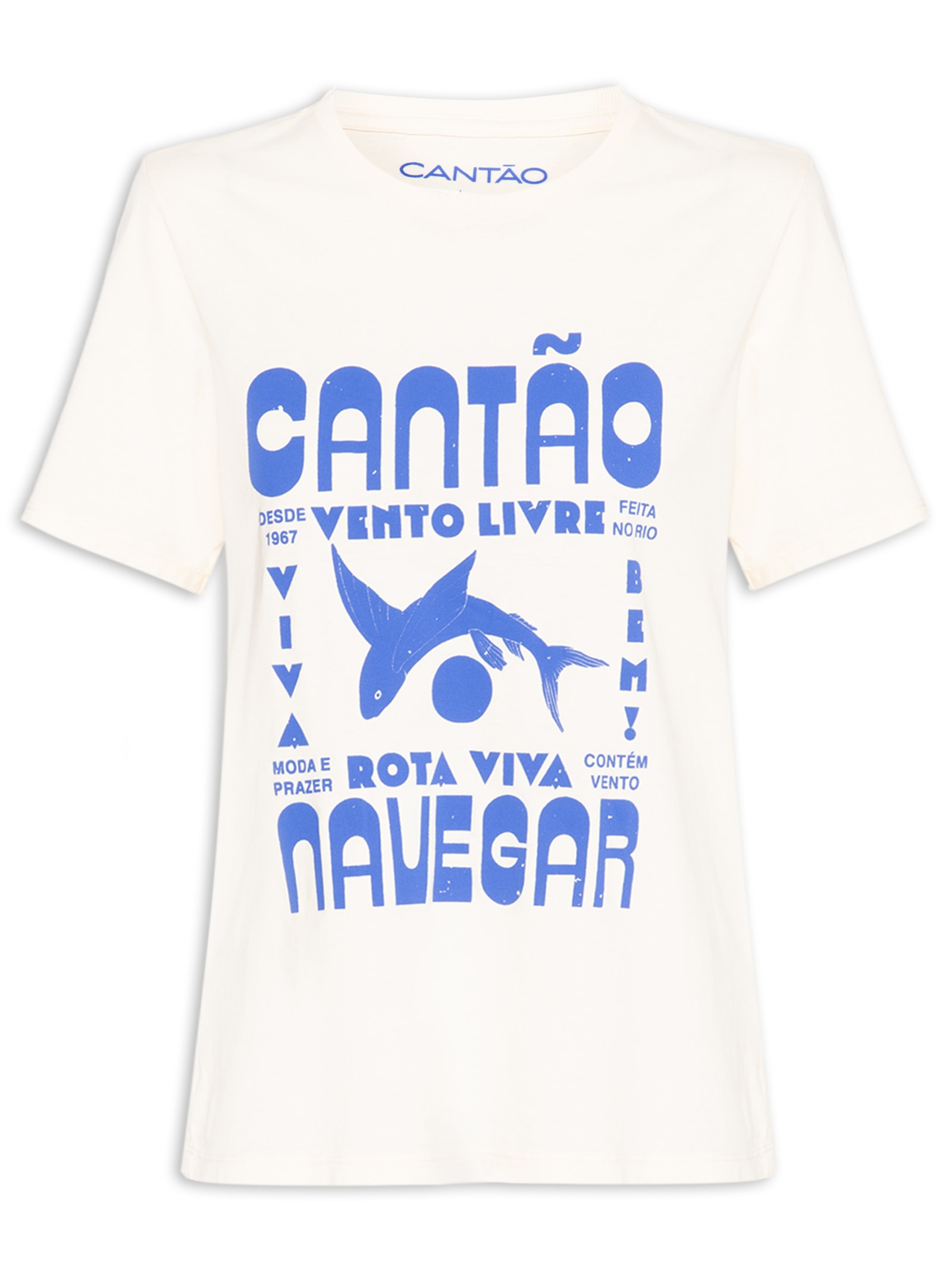 Camiseta Feminina Classic Rota Viva Off White Cantão