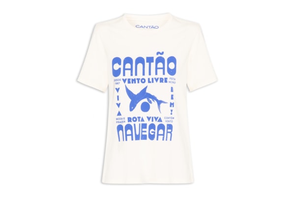 Camiseta Feminina Classic Rota Viva - Off White