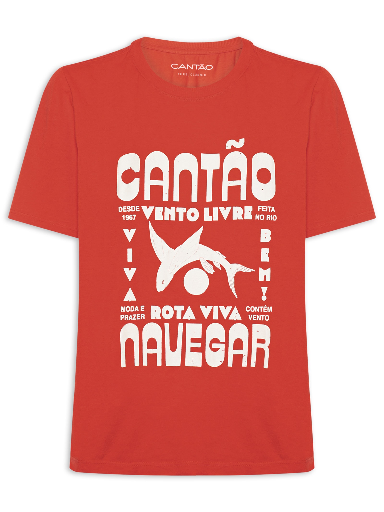 Camiseta Feminina Classic Rota Viva Vermelho Cantão
