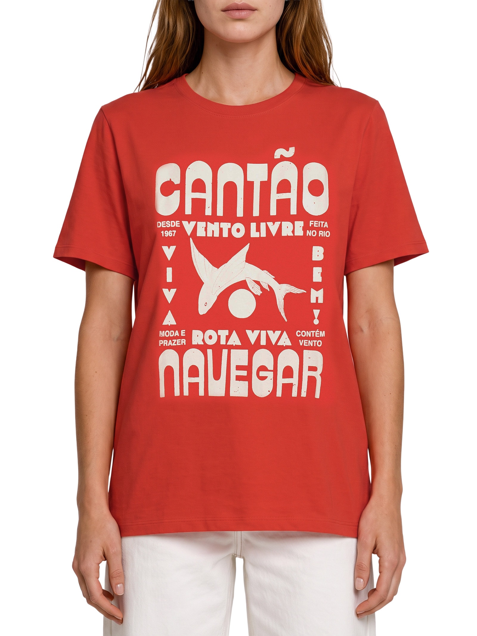 Camiseta Feminina Classic Rota Viva Vermelho Cantão