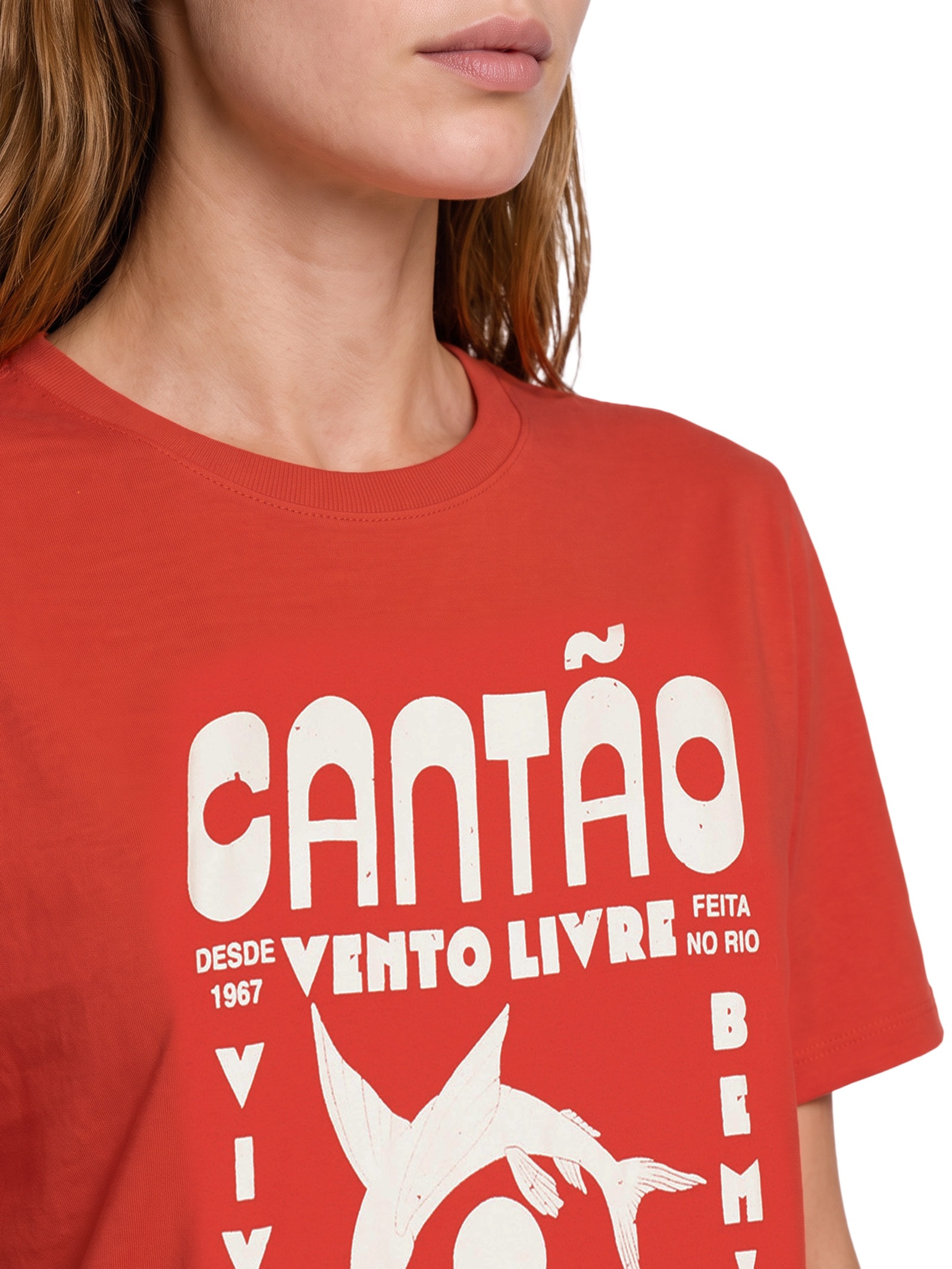 Camiseta Feminina Classic Rota Viva Vermelho Cantão