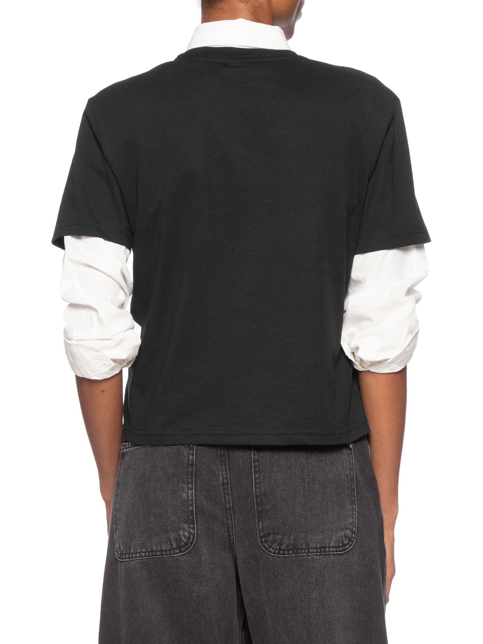 Camiseta Feminina Cls Linear Tee Im Preto Tommy Jeans