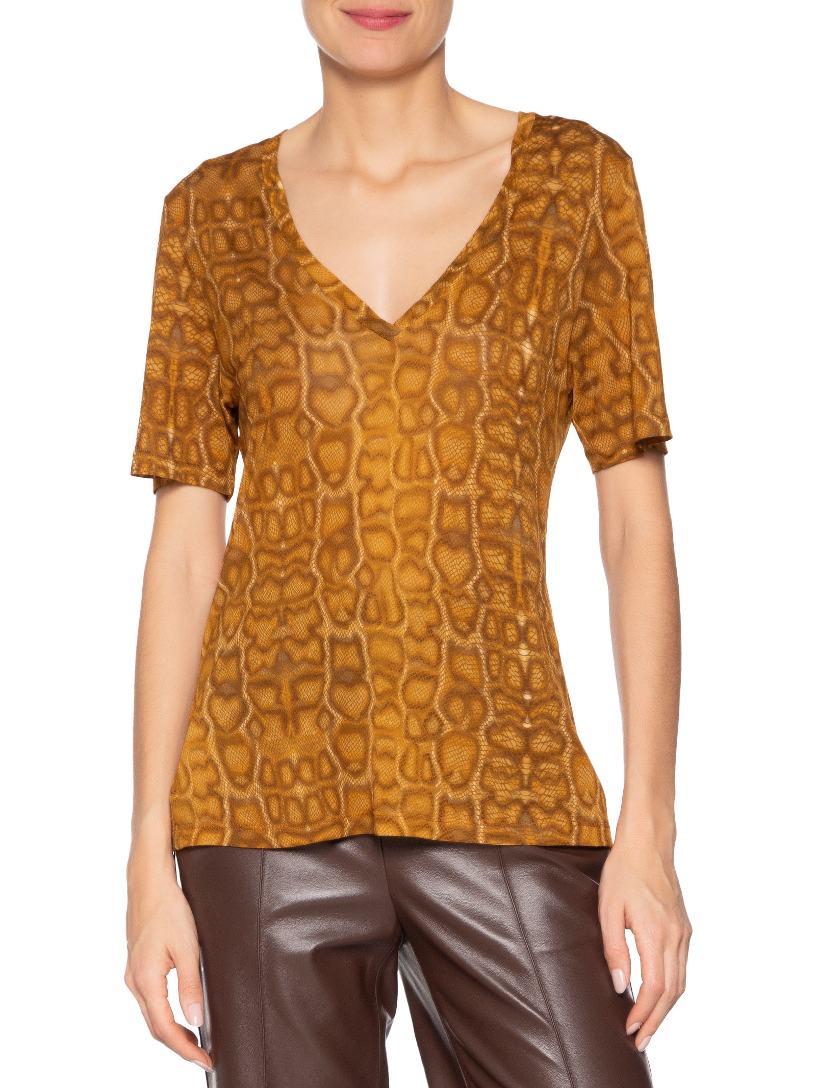 Camiseta Feminina Cobra Lajedo Brick Marrom Animale
