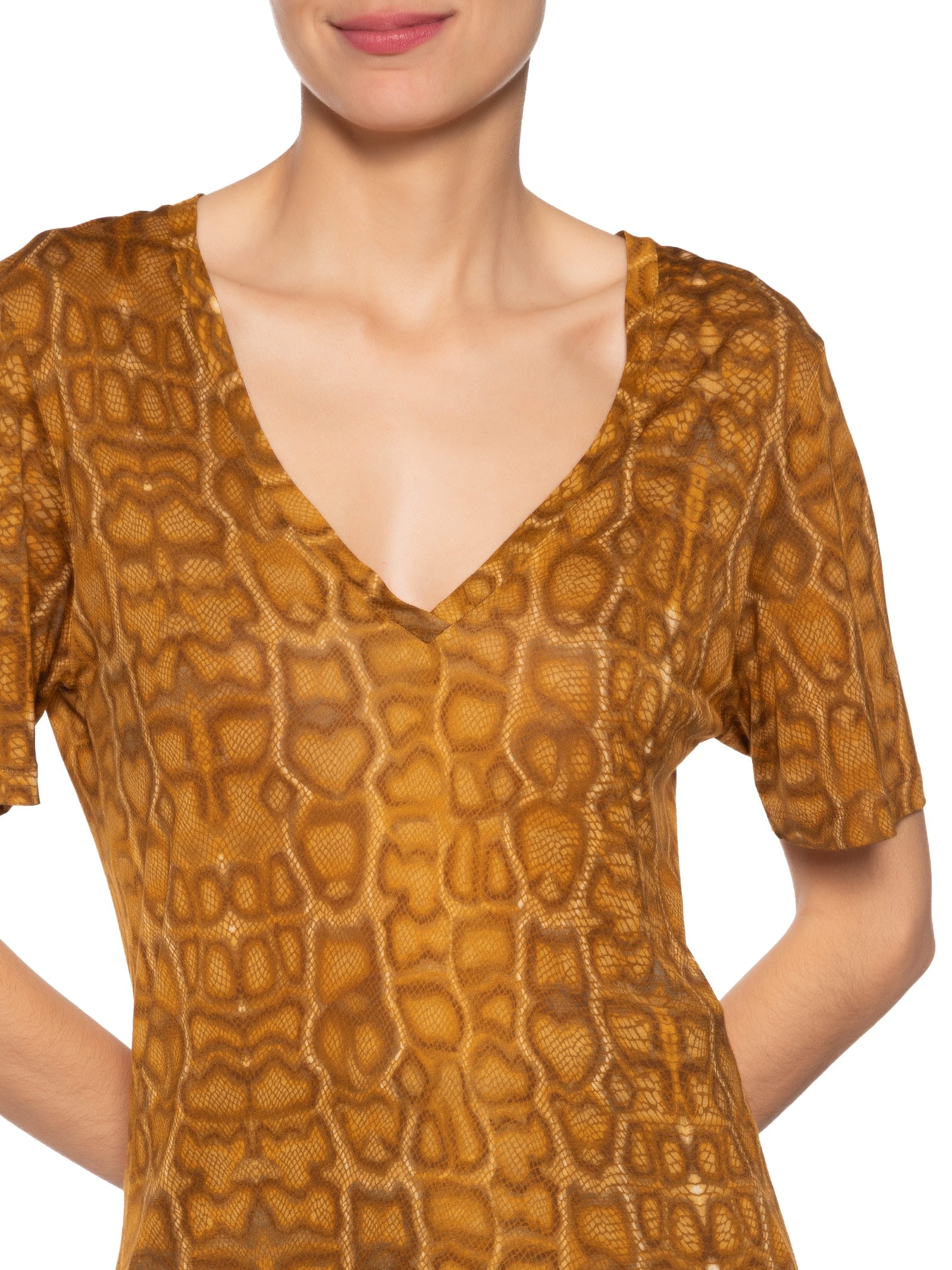 Camiseta Feminina Cobra Lajedo Brick Marrom Animale