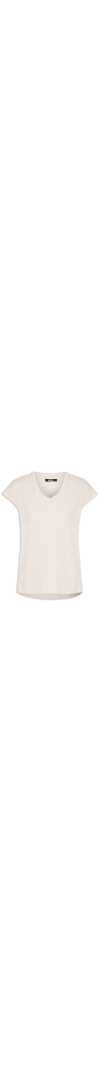 Camiseta Feminina Com Decote V - Bege