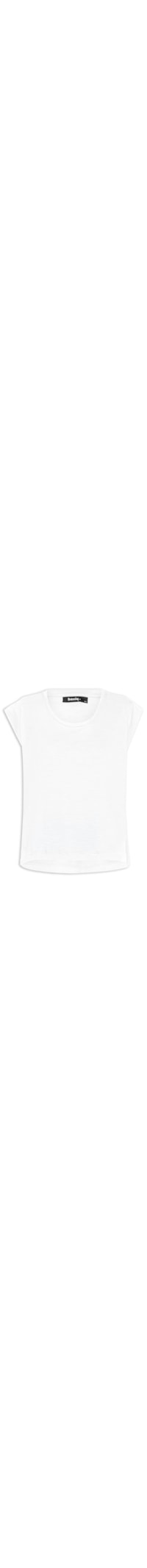 Camiseta Feminina Com Detalhe Na Manga E Decote U - Off White