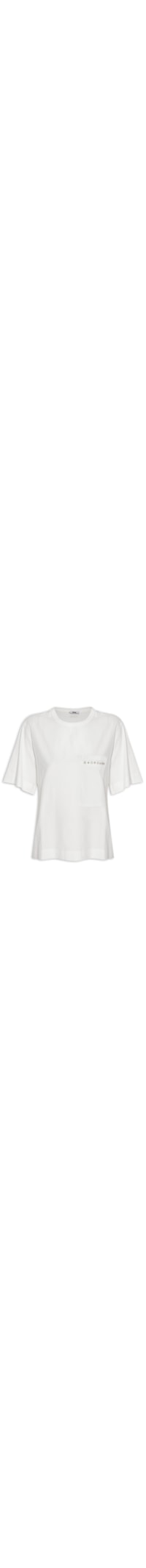 Camiseta Feminina Com Pedrarias - Off White