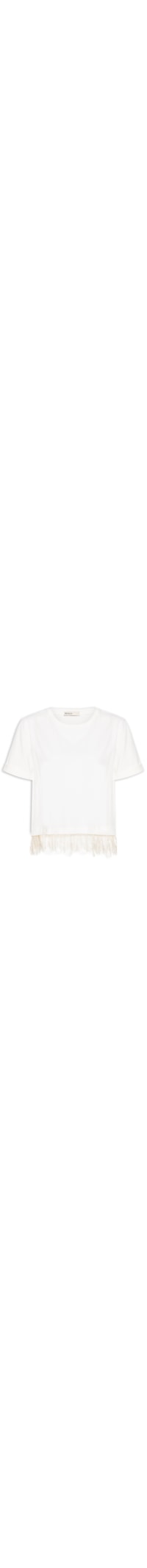Camiseta Feminina com Renda – Off White